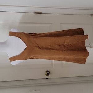 SHEIN Size S (4) Brown Sleeveless Corduroy Dress, Excellent Used Condition
